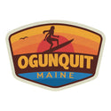 Maine Surfer Girl Ogunquit or York Beach Towns Die Cut Vinyl Sticker