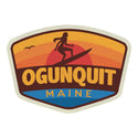 Maine Surfer Girl Ogunquit or York Beach Towns Mini Vinyl Sticker