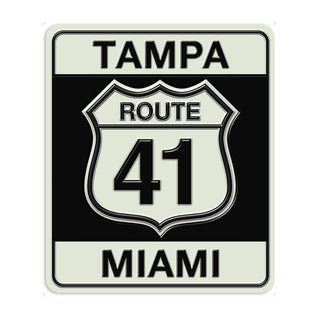 Tamiami Trail US 41 Tampa Miami FL Die Cut Vinyl Sticker