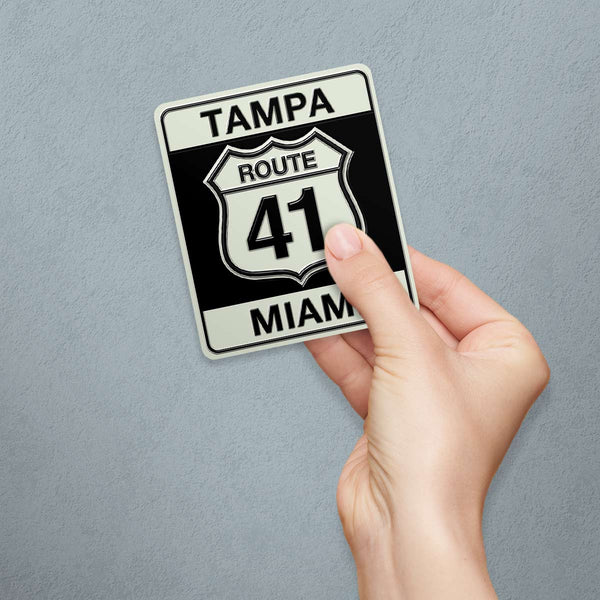 Tamiami Trail US 41 Tampa Miami FL Die Cut Vinyl Sticker