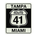 Tamiami Trail US 41 Tampa Miami FL Mini Vinyl Sticker