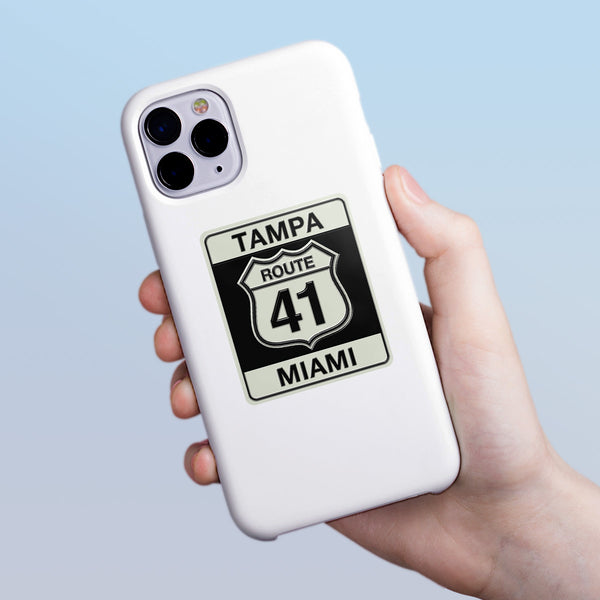 Tamiami Trail US 41 Tampa Miami FL Mini Vinyl Sticker