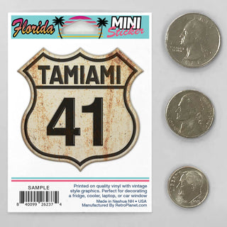 Tamiami Trail US 41 Florida Mini Vinyl Sticker