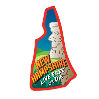 New Hampshire Live Free Or Die Cut Vinyl Sticker