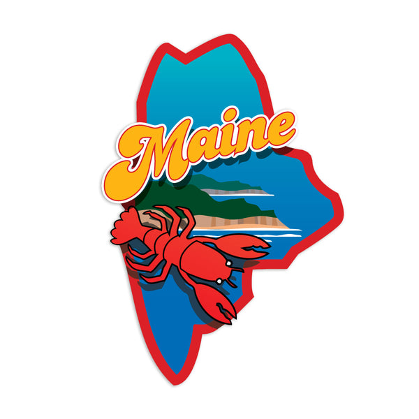 Vacation In Maine Mini Vinyl Sticker