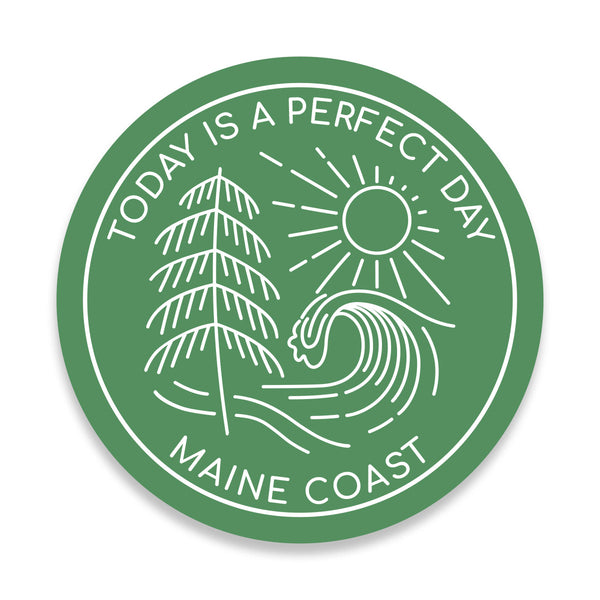 Maine Coast Perfect Day Die Cut Vinyl Sticker