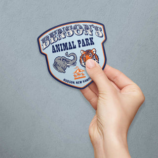 Benson's Animal Park Die Cut Sticker, New Hampshire, New England Memories