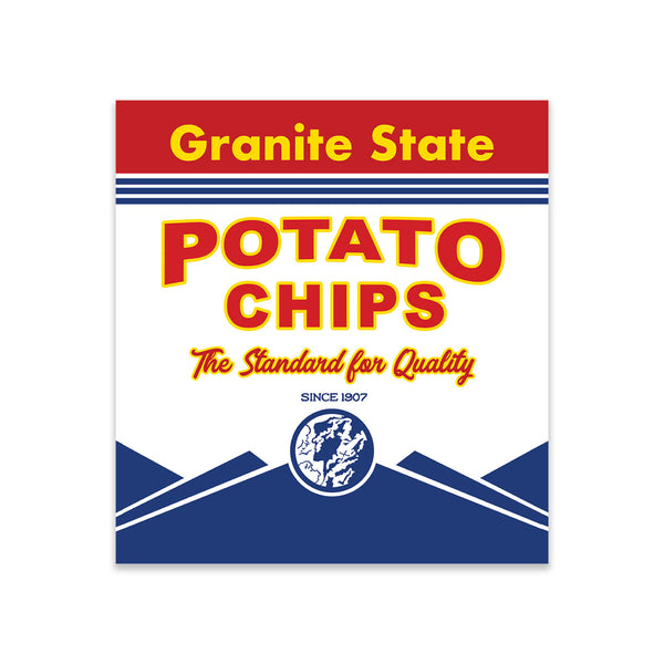 Granite State Potato Chips Mini Vinyl Sticker, Salem New Hampshire, New England Memories