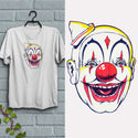Clown Wearing Small Hat T-Shirt, White Adult Unisex S-XXL, 100% Cotton