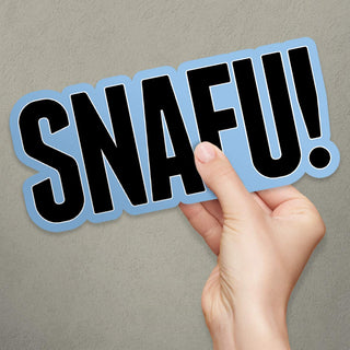 SNAFU Large Vinyl Bumper Sticker