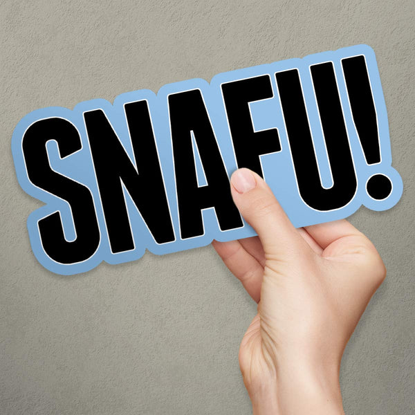 SNAFU Large Vinyl Bumper Sticker