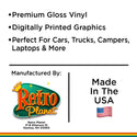 Maine Retro Style Font Die Cut Vinyl Sticker