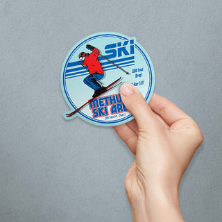 Vinyl Sticker; Ski Methuen Massachusetts Ski Area, Gone But Not Forgotten, Ski Hill, Vinyl Die Cut Souvenir Stickers
