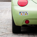 Mystic CT Nautical Flag Large Vinyl Bumper Sticker, Connecticut Sticker