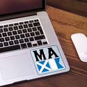 Massachusetts Nautical Flag State Abbreviation Vinyl Sticker, MA Bumper Sticker