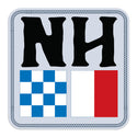 New Hampshire Nautical Flag State Abbreviation Vinyl Sticker, NH Bumper Sticker