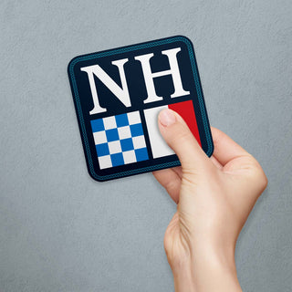 New Hampshire Nautical Flag State Abbreviation Vinyl Sticker, NH Bumper Sticker