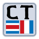 Connecticut Nautical Flag State Abbreviation Vinyl Sticker, CT Bumper Sticker