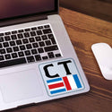 Connecticut Nautical Flag State Abbreviation Vinyl Sticker, CT Bumper Sticker