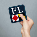 Florida Nautical Flag State Abbreviation Vinyl Sticker, FL Bumper Sticker