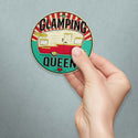 Glamping Queen Die Cut Vinyl Sticker, Camper, Glamper Sticker