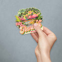 Florida Flamingos Retro Die Cut Vinyl Sticker