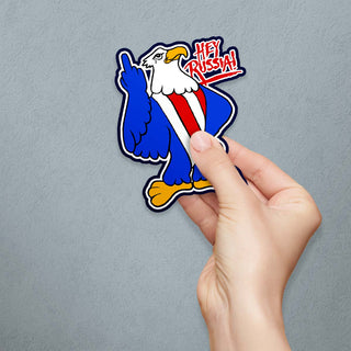 Hey Russia Patriotic Die Cut Vinyl Sticker