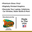 Mini Sticker: Boston Groovy 70s Colors Waterproof Vinyl Sticker
