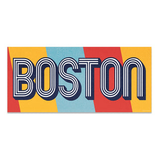 Mini Sticker: Boston Retro Style Font Script Vinyl Sticker