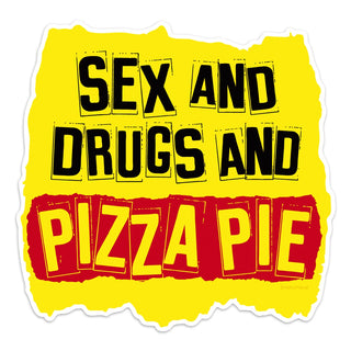Pizza Pie Punk Rock Style Die Cut Vinyl Sticker