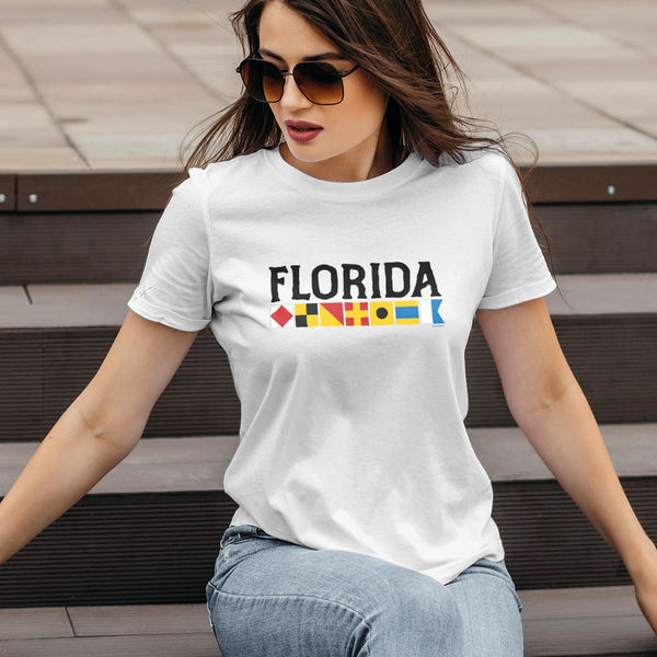 Nautical Flags Florida T-Shirt Adult Unisex S-2X, FL Tshirt