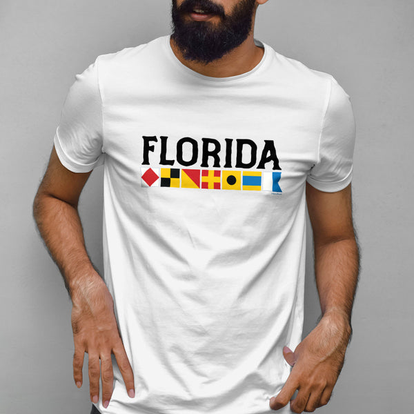 Nautical Flags Florida T-Shirt Adult Unisex S-2X, FL Tshirt