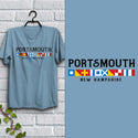 Nautical Flags Portsmouth NH T-Shirt Baby Blue Adult Unisex S-2X, New Hampshire Tshirt