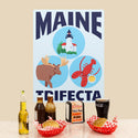 Maine Trifecta Lighthouse, Moose & Lobster Peel and Stick Wall Decal