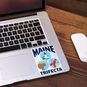 Maine Trifecta Die Cut Vinyl Sticker, Moose, Lighthouse and Lobster