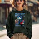 Maine Trifecta Moose Lobster Lighthouse Sweatshirt Adult Unisex S-XXL