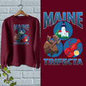 Maine Trifecta Moose Lobster Lighthouse Sweatshirt Adult Unisex S-XXL