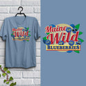 Maine Wild Blueberries T-Shirt Blue Adult Unisex S-2X, ME Tshirt