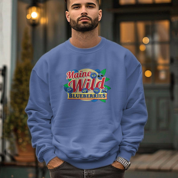 Maine Wild Blueberries Sweatshirt Adult Unisex S-XXL