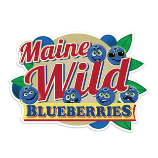 Maine Wild Blueberries Die Cut Vinyl Sticker
