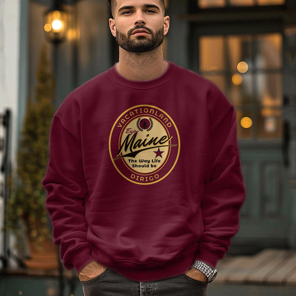 Maine Vacationland Dirigo Logo Sweatshirt Adult Unisex S-XXL