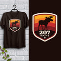 Moose T-Shirt Area Codes ME NH VT Adult Unisex S - 2X, Moose Lovers Shirt