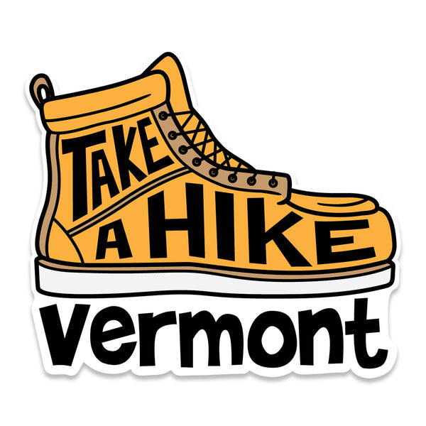 Take A Hike Mini Vinyl Sticker ME, VT, NY, NH or MA