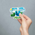 SUP Maine Die Cut Vinyl Sticker Stand Up Paddleboard Sticker