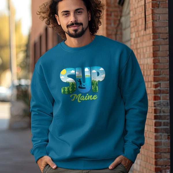 Maine SUP Stand Up Paddleboard Sweatshirt Adult Unisex S-XXL