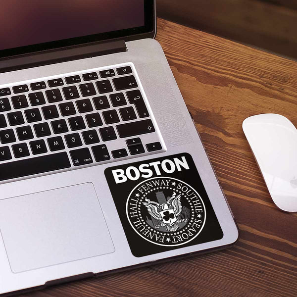 Boston Punk Rock Logo Ramones Style Die Cut Vinyl Sticker
