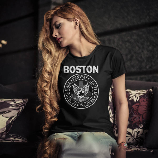 Boston Punk Rock T-Shirt Ramones Style, 100% Cotton, S-XXL, Unisex Tshirts