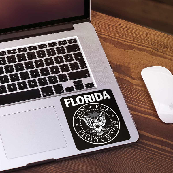 Florida Punk Rock Logo Style Die Cut Vinyl Sticker