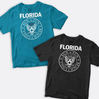 Florida Punk Rock T-Shirt Sun, Fun, Beach, & Chill, 100% Cotton, S-XXL, Unisex Tshirts