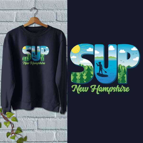 New Hampshire SUP Stand Up Paddleboard Sweatshirt Adult Unisex S-XXL